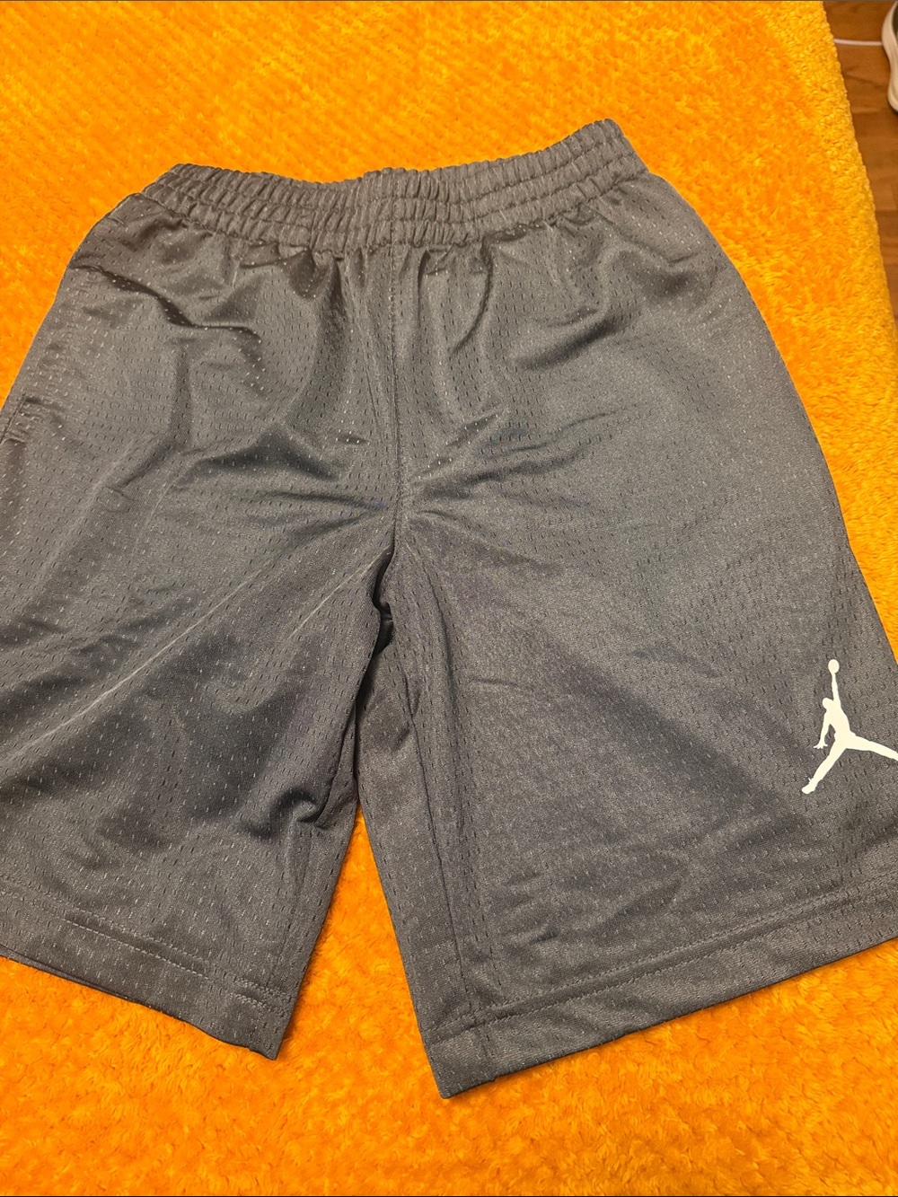 Boys Jordan Gray Mesh Basketball Shorts
